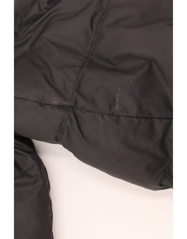 NIKE Jungen-Jacke mit Kapuze, gepolstert, 12–13 Jahre, Größe L, aus schwarzem Polyester