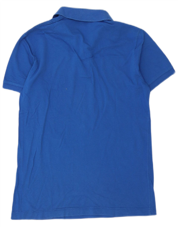 Sergio Tacchini Damen Poloshirt IT 42 Mittelblaue Baumwolle