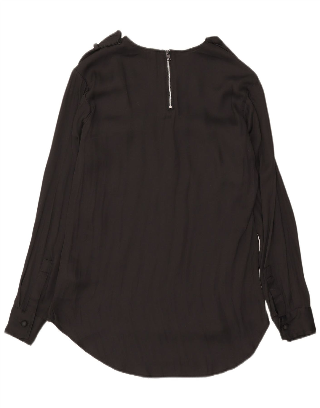 Replay Damen-Langarm-Blusenoberteil in Übergröße, UK 2 2XS, schwarzes Polyester