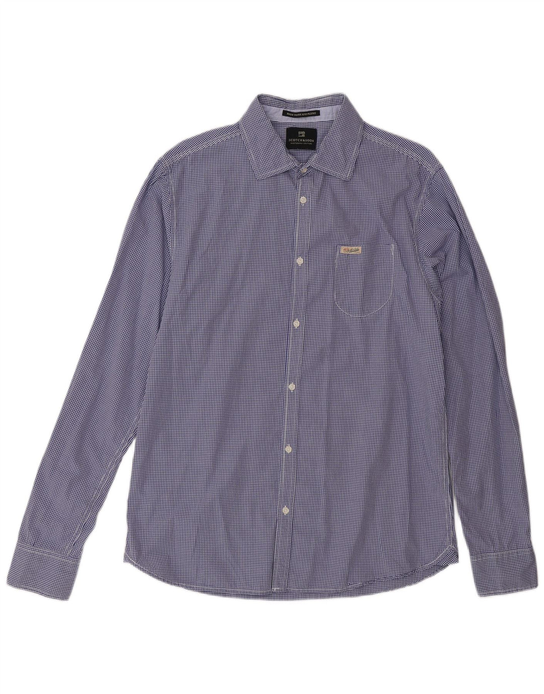 Scotch & Soda Herrenhemd Large Blue Gingham