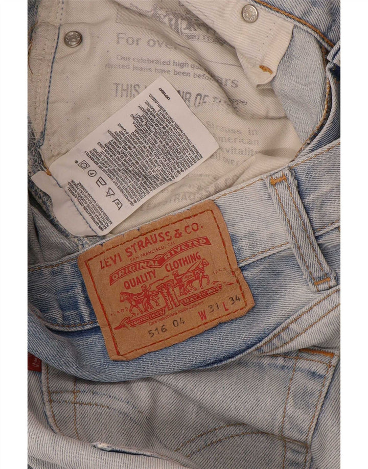 Levi's Herren 516 Straight Jeans W31 L31 Blaue Baumwolle
