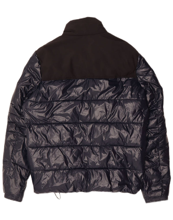 Michael Kors Herren Loose Fit Wattierte Jacke UK 36 Small Marineblau Polyester