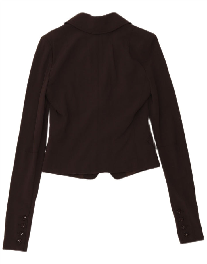 Patrizia Pepe Damen 2-Knopf-Blazerjacke IT 44 Mittelbraune Wolle