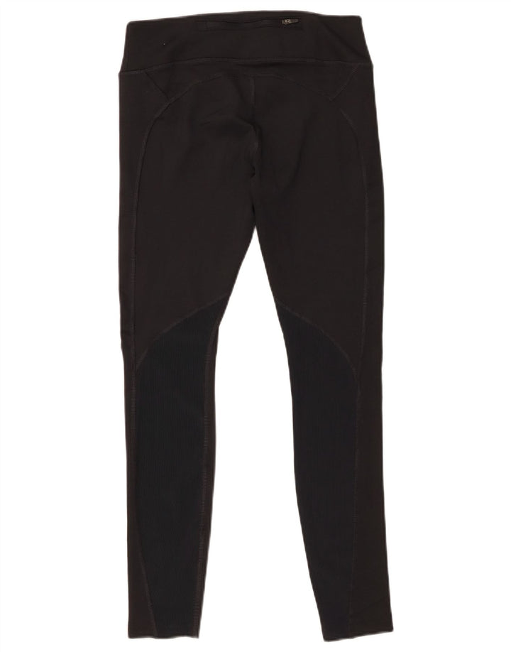 NIKE Womens Dri Fit Crop Leggings UK 12 Mittelschwarzes Polyester