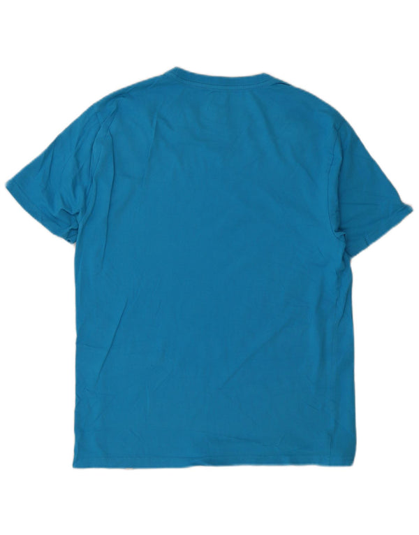 Hurley Mens Graphic T-Shirt Top Medium Blue Cotton