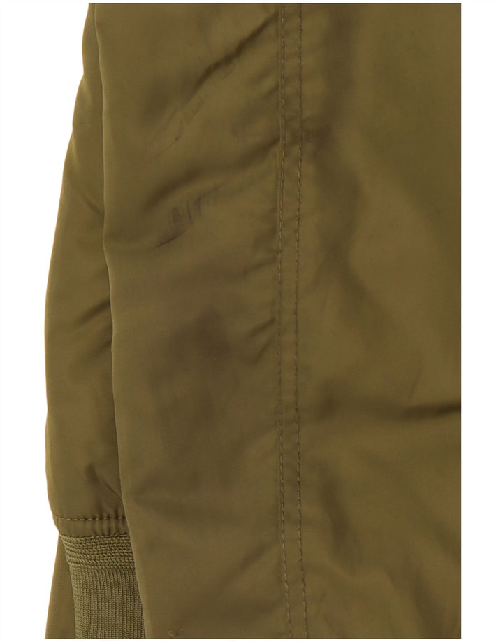 ZARA Herren Adventure Graphic Flight Aviator Jacke UK 40 Großes grünes Nylon