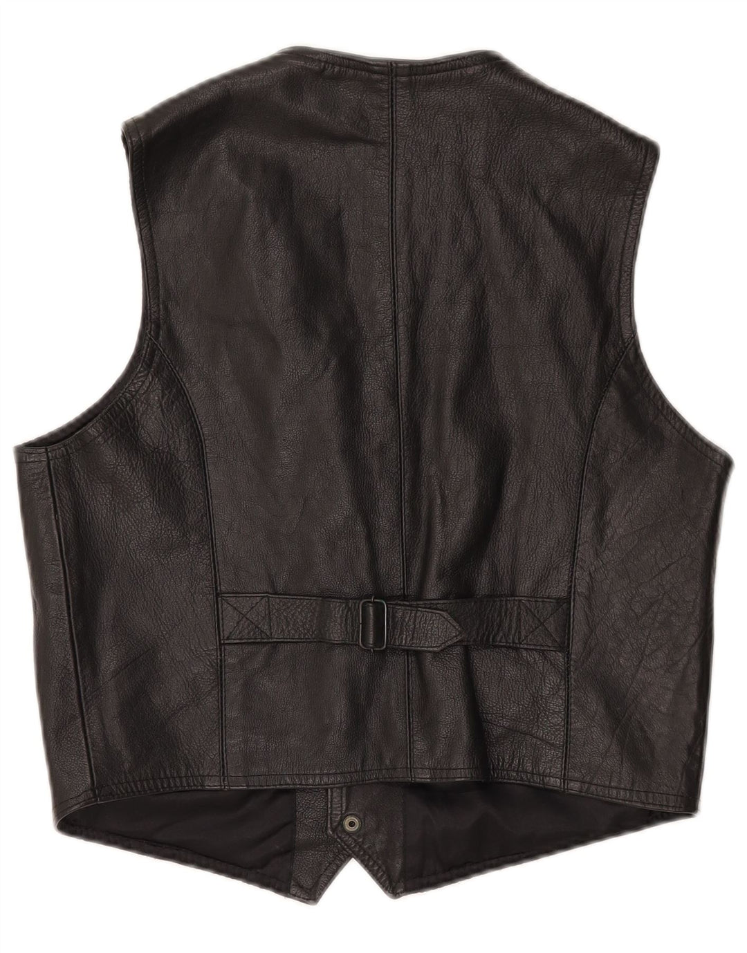 Vintage Herren Lederweste XS Schwarzes Leder