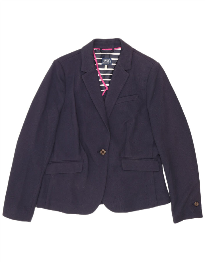 Joules Damen-Blazerjacke mit 1 Knopf, UK 14, Mittelmarineblau, Polyester