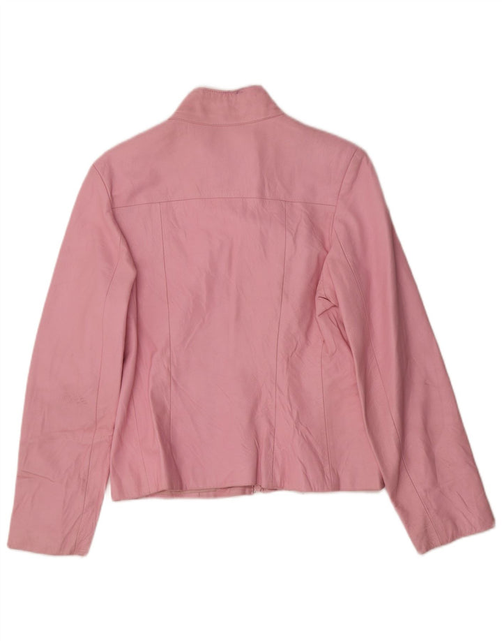 Raffaello Damen Lederjacke UK 12 Mittelrosa