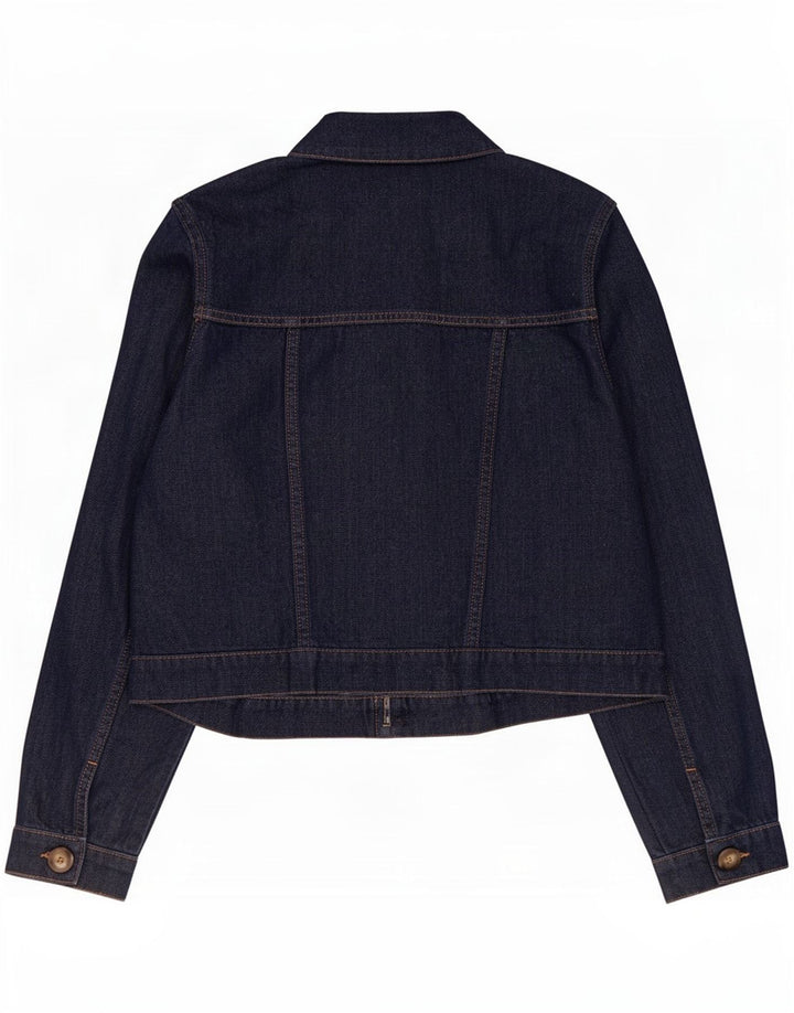 Phase Eight Damen Crop Denim Jacke UK 14 Large Marineblau Baumwolle