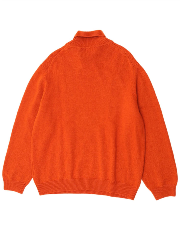 C&A Herren Rollkragenpullover Pullover 2XL Orange Wolle