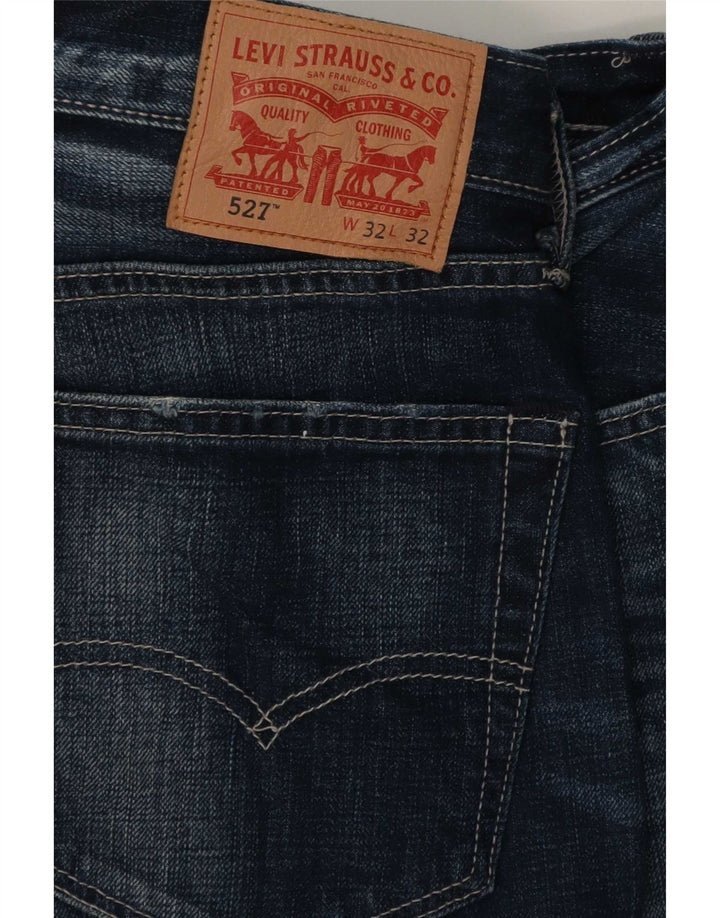 Levi's Herren 527 Bootcut Jeans W32 L32 Marineblau Baumwolle