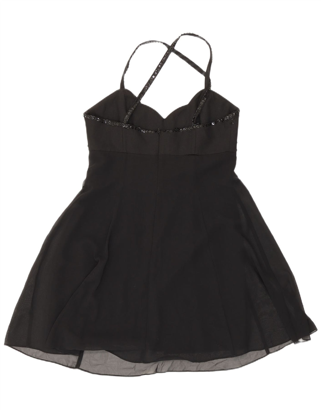Charlotte Halton Mini-Neckholder-Kleid für Damen, UK 12, Mittelschwarz, Polyester