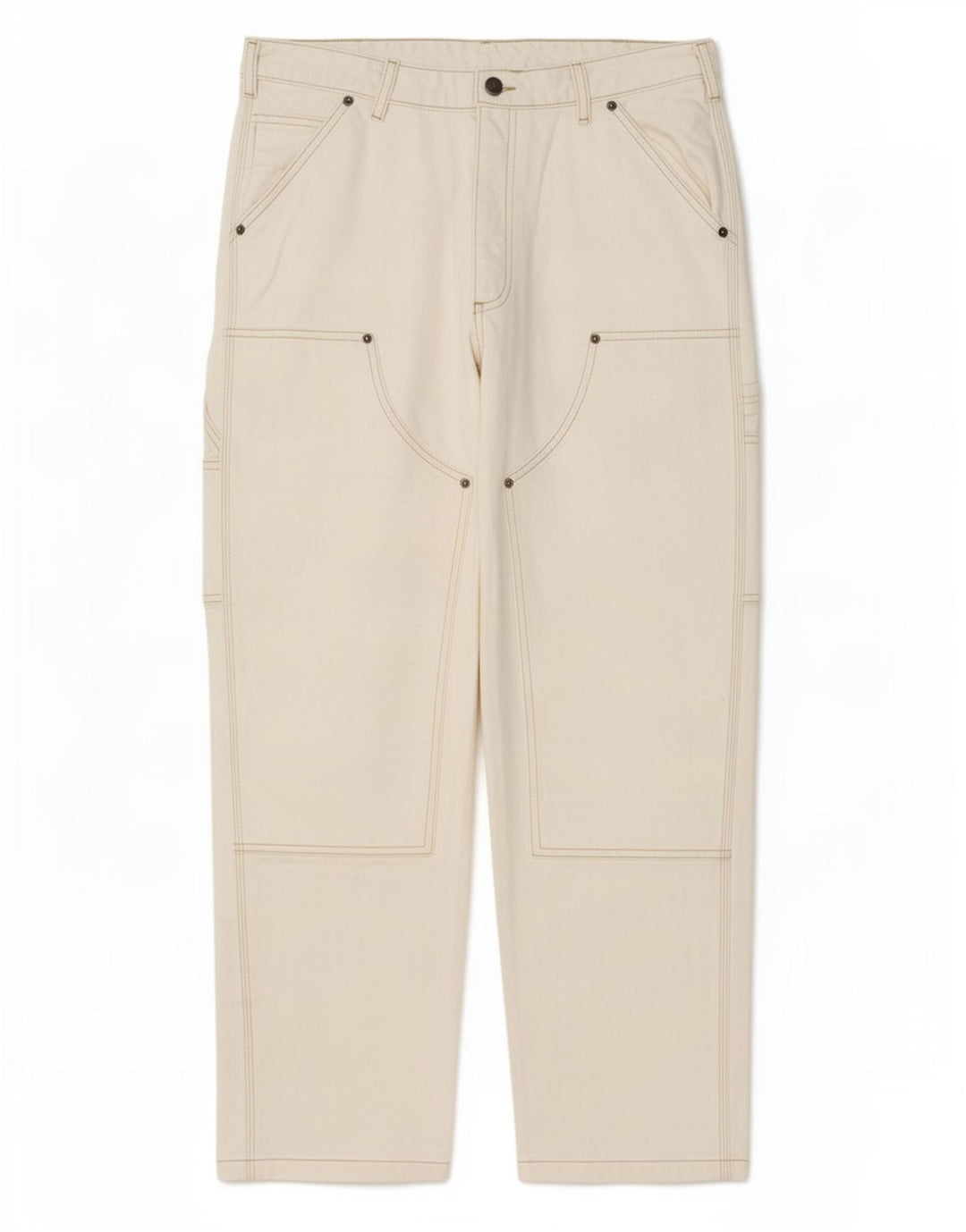 Zara Herren Cargo Straight Jeans EU 42 Large W32 L30 Beige