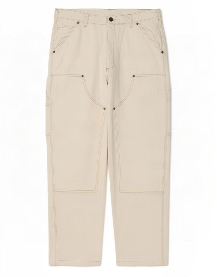 Zara Herren Cargo Straight Jeans EU 42 Large W32 L30 Beige