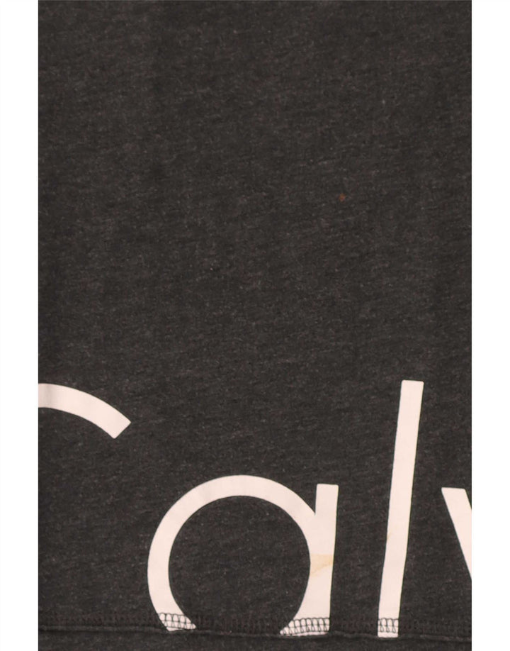Calvin Klein Damen Performance Graphic T-Shirt Top UK 14 Mittelgrau