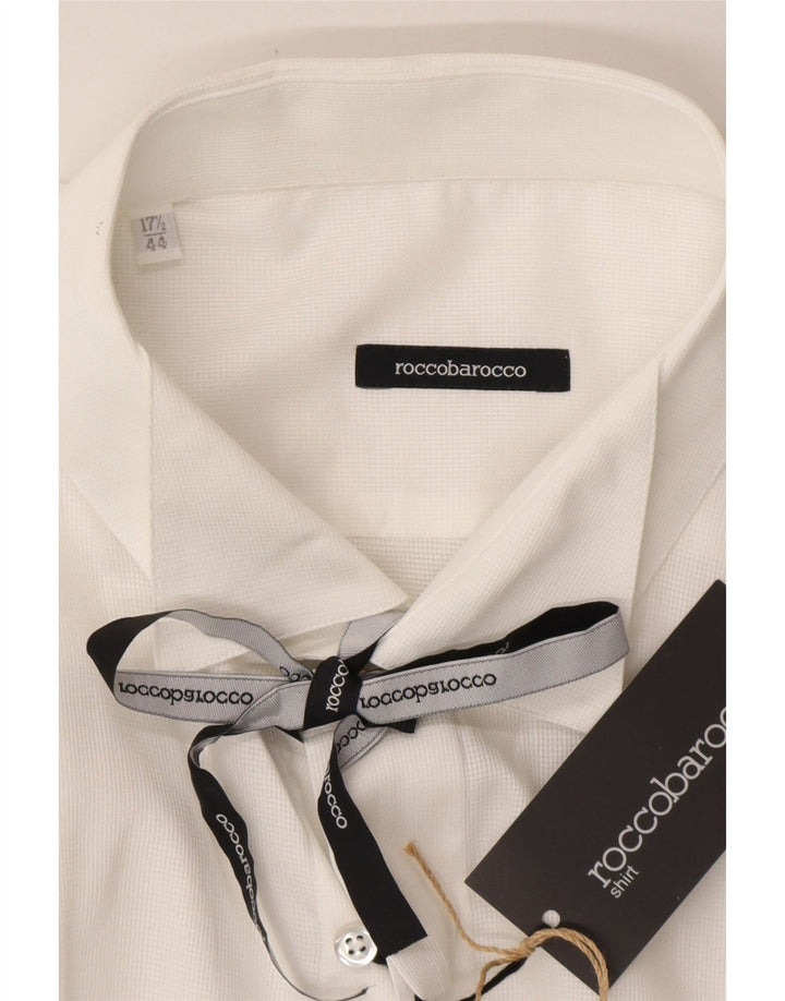 ROCCOBAROCCO Herren-Formalhemd, Größe 17 1/2 44 XL, Weiß