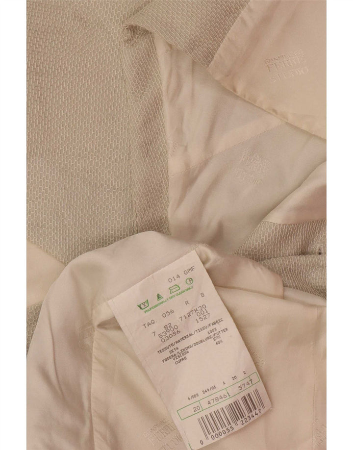 Vintage Herren Weste IT 56 2XL Graue Seide