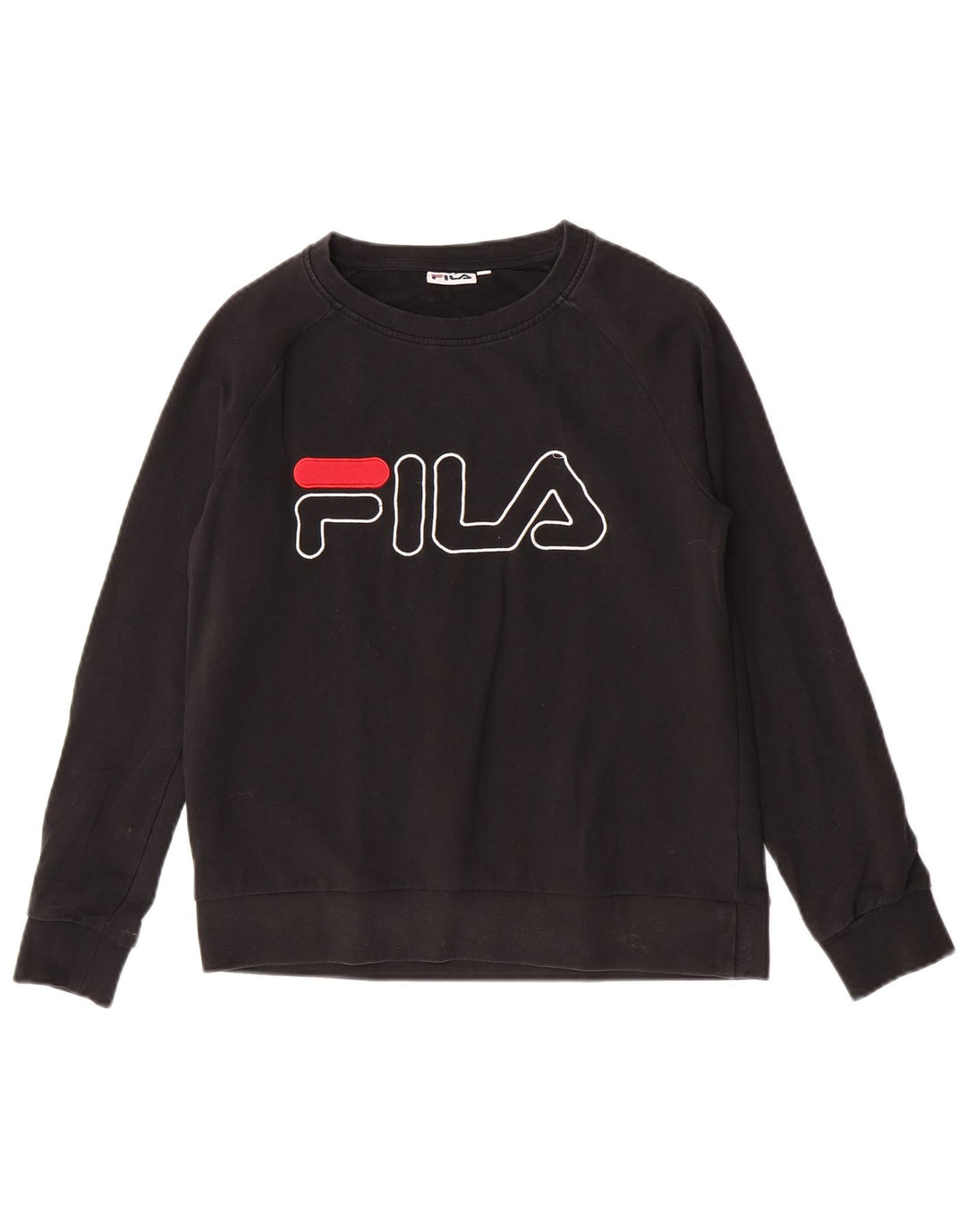 Fila Damen Grafik-Sweatshirt-Pullover, kleine schwarze Baumwolle