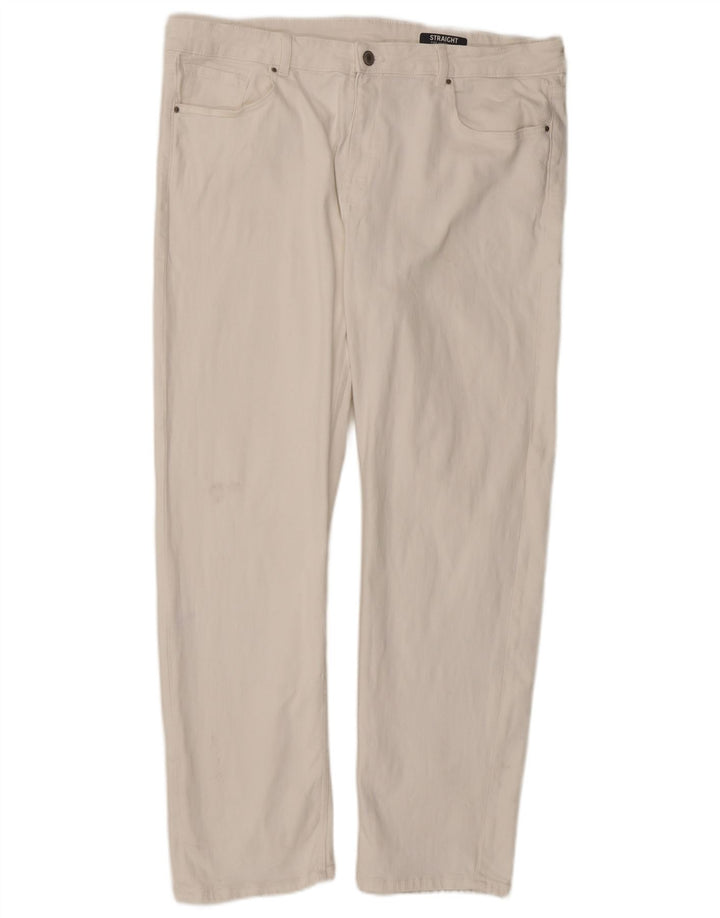 Marks & Spencer Damen Regular Straight Jeans UK 20 2XL W40 L29 Weiß