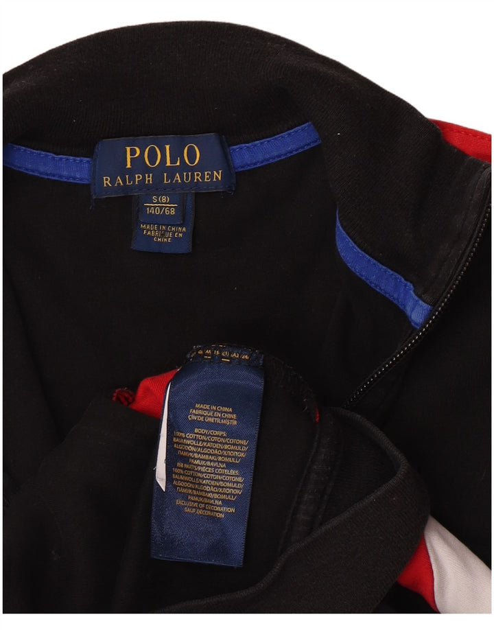 Polo Ralph Lauren Jungen-Trainingsanzug, Oberteil, Jacke, 7–8 Jahre, Größe S, Schwarz
