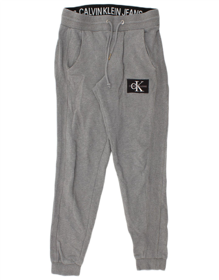 CALVIN KLEIN Herren-Trainingshose, Jogginghose, klein, graue Baumwolle
