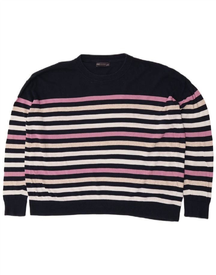 Marks & Spencer Damen-Pullover mit Rundhalsausschnitt, Gr. 18, XL, Mehrfarbig