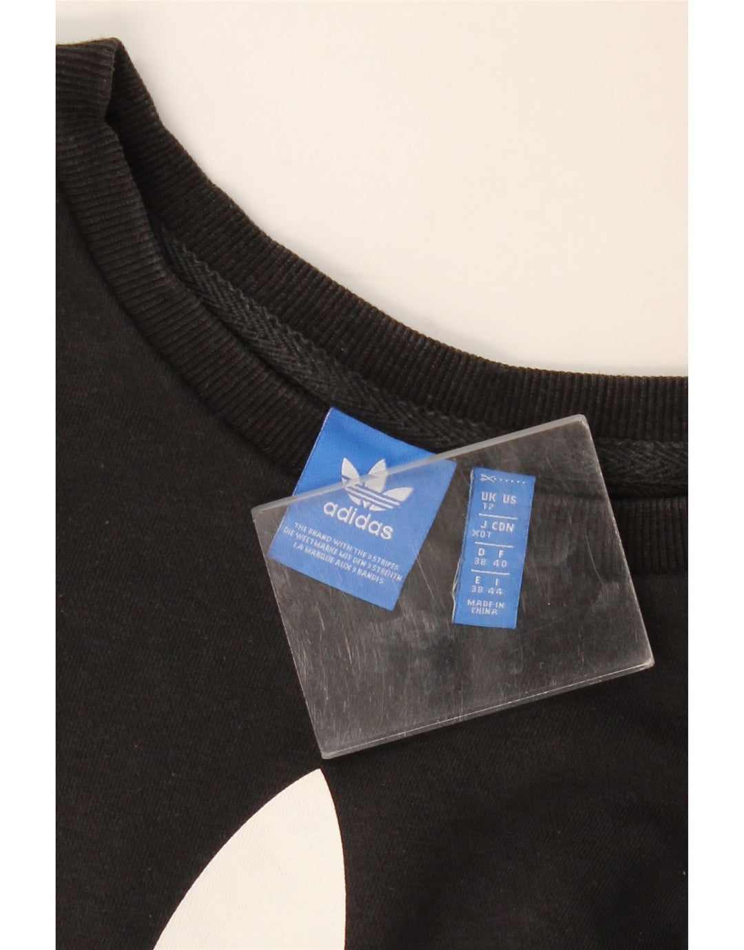 Adidas Damen Graphic Sweatshirt Pullover UK 12 Medium Schwarz