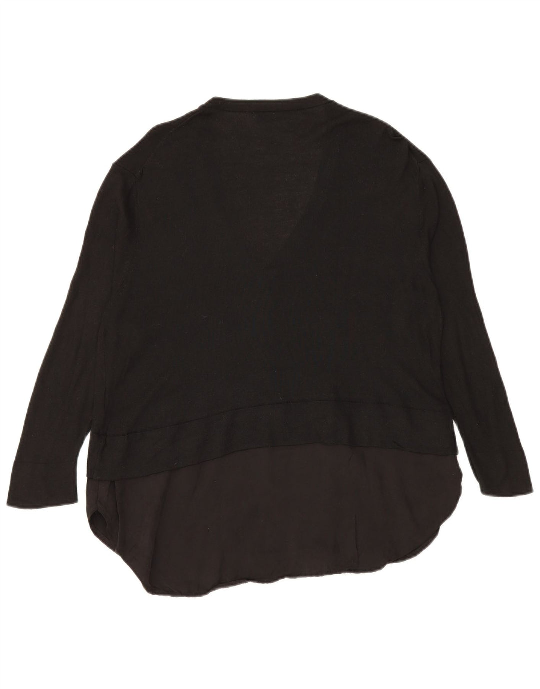 Zara Damen Longline Cardigan Pullover UK 14 Medium Schwarz