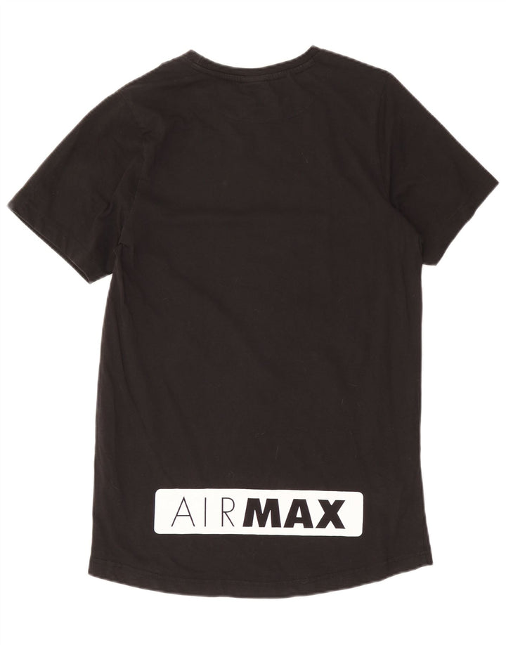 Nike Herren Air Max Graphic T-Shirt Top aus mittelschwarzer Baumwolle