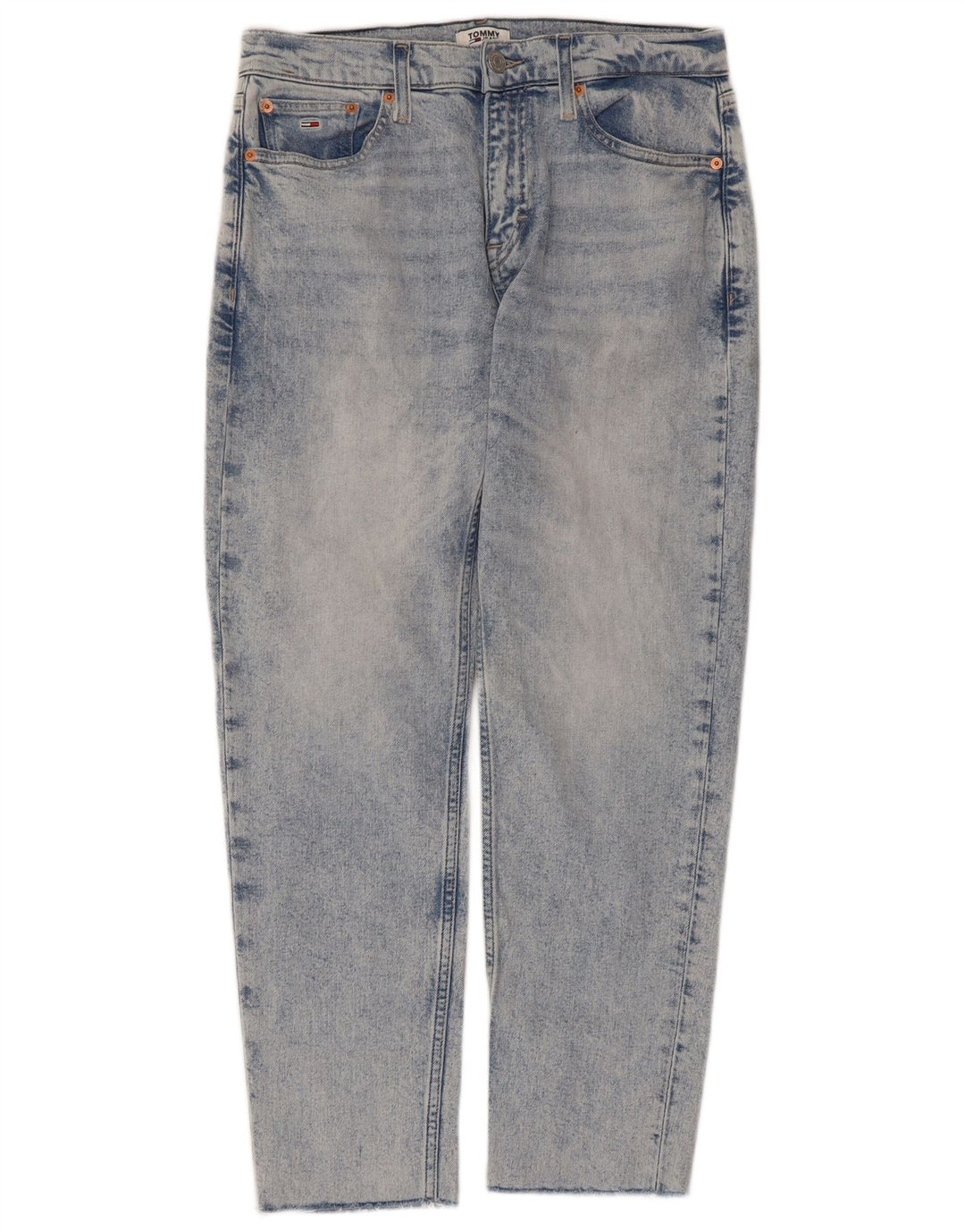 TOMMY HILFIGER Damen Straight Jeans W28 L26 Blaue Baumwolle