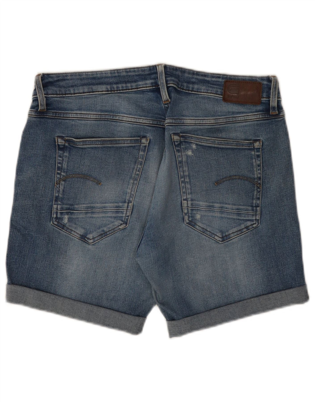 G-STAR Damen Boyfriend-Jeansshorts W27 Small Blau Baumwolle