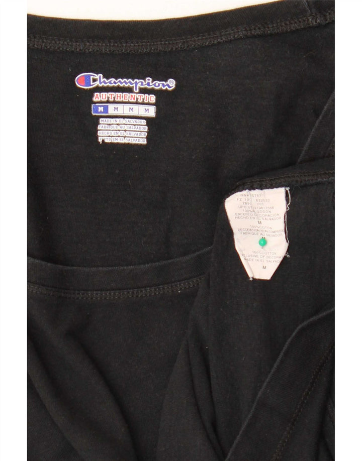 Champion Damen Top Langarm UK 12 Medium Schwarz Baumwolle