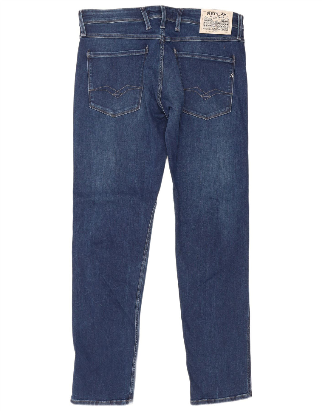 Replay Herren Slim Jeans W36 L32 Marineblau Baumwolle