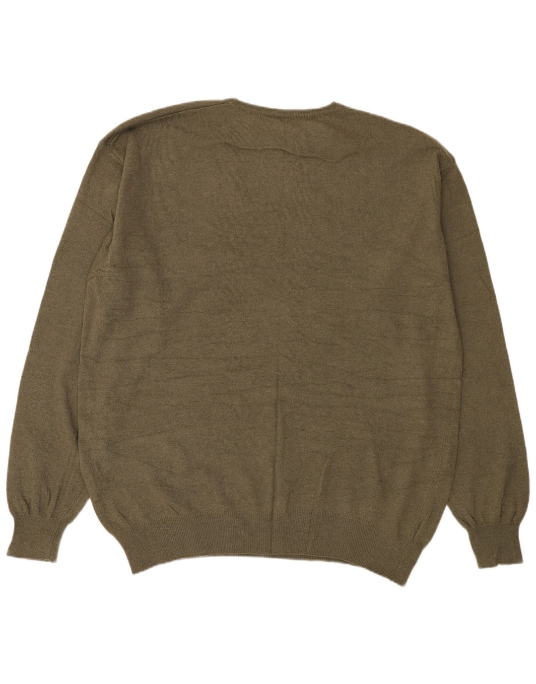 Kappa Herren-Pullover mit Rundhalsausschnitt, 3XL, Khaki, Wolle