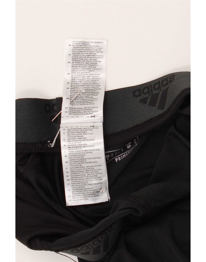 Adidas Damen Graphic Leggings UK 10 Small Schwarz Polyester