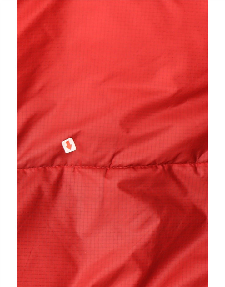 Dickies wattierte Herrenjacke mit Kapuze, UK 38, mittelrotes Colourblock-Nylon