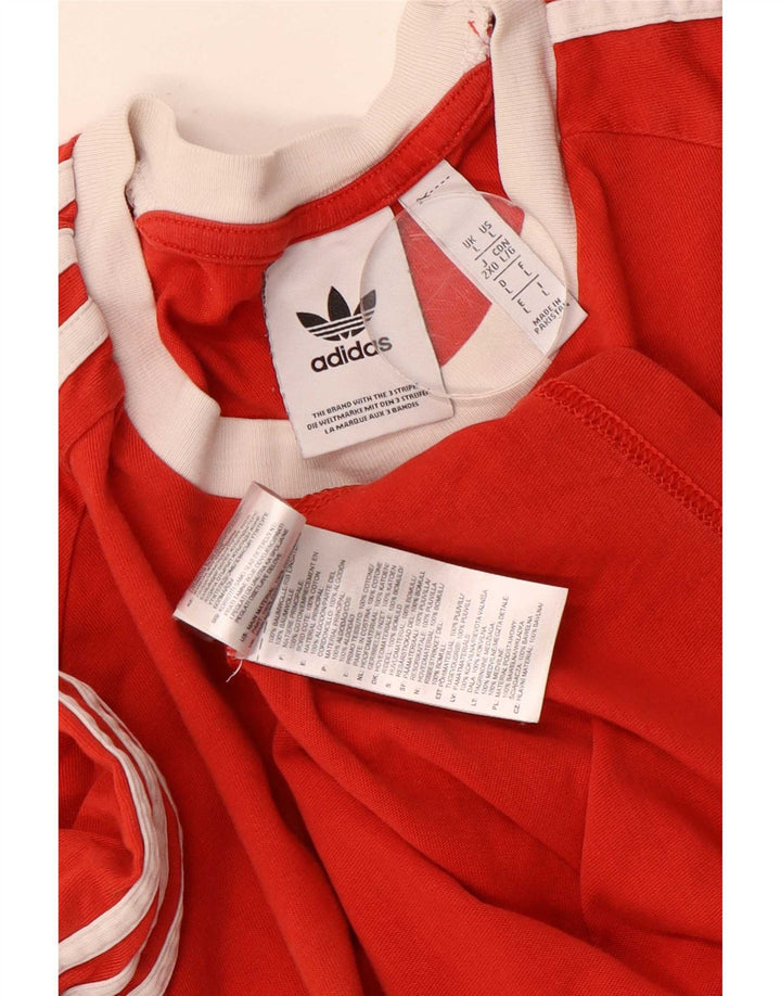Adidas Herren T-Shirt Top Große rote Baumwolle