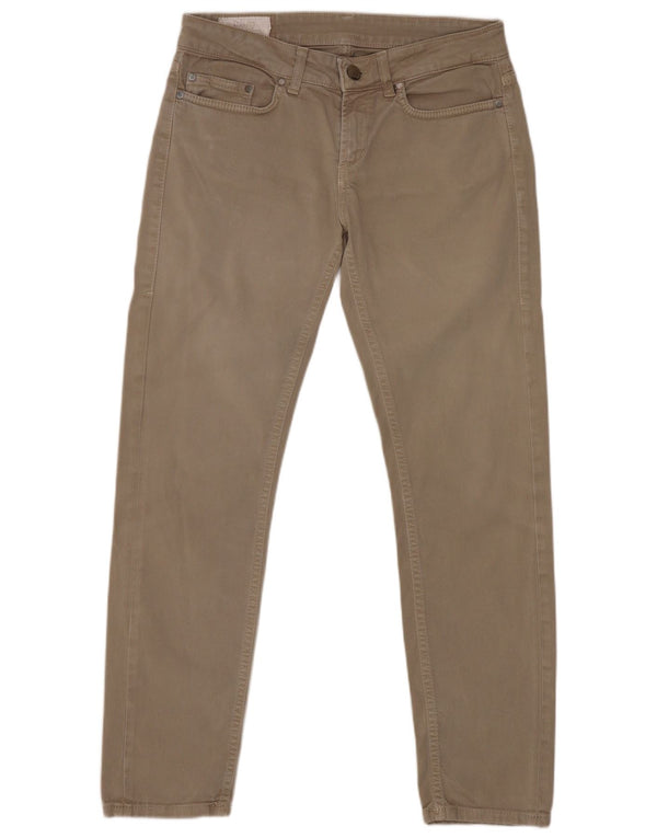 Dondup Damen Slim Jeans W28 L27 Beige Baumwolle