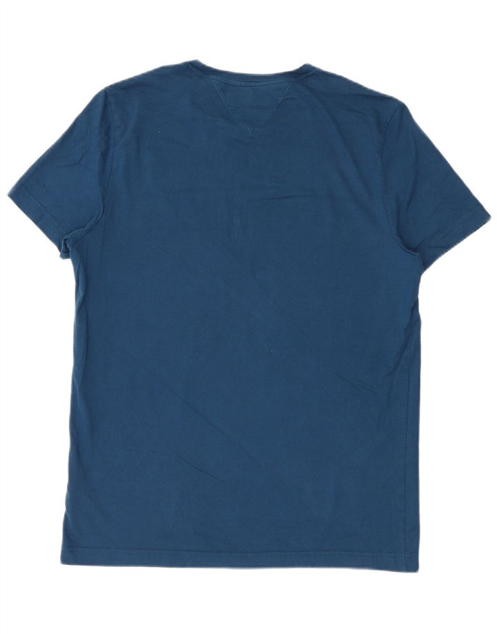TOMMY HILFIGER Herren Slim Fit Grafik T-Shirt Top XL Blau Baumwolle