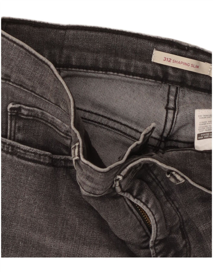 Levi's Damen 312 Shaping Slim Jeans W28 L32 Graue Baumwolle
