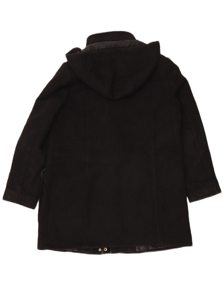 Marks & Spencer Damen-Dufflecoat mit Kapuze, UK 12, Mittelschwarz, Polyester
