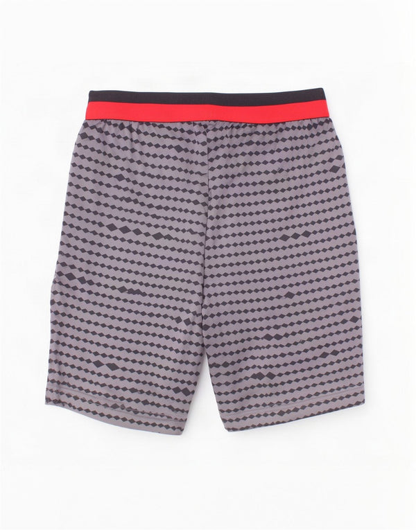 Adidas Sportshorts für Jungen, 13–14 Jahre, graues geometrisches Polyester
