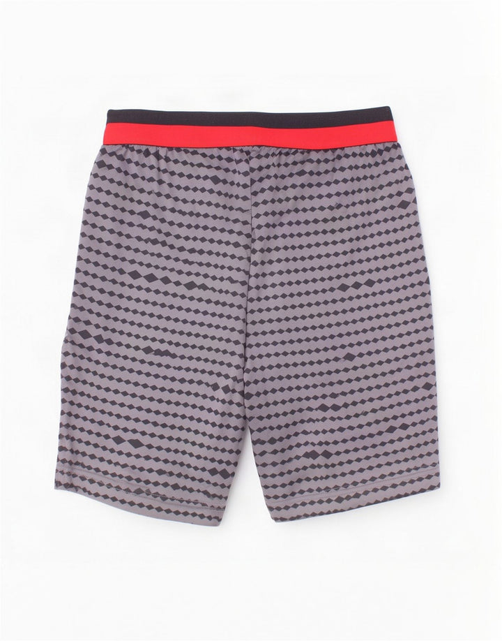 Adidas Sportshorts für Jungen, 13–14 Jahre, graues geometrisches Polyester