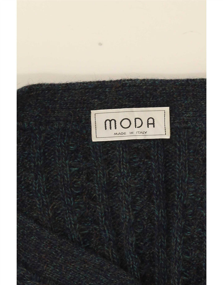 Vintage Herren Cardigan Pullover Groß Marineblau
