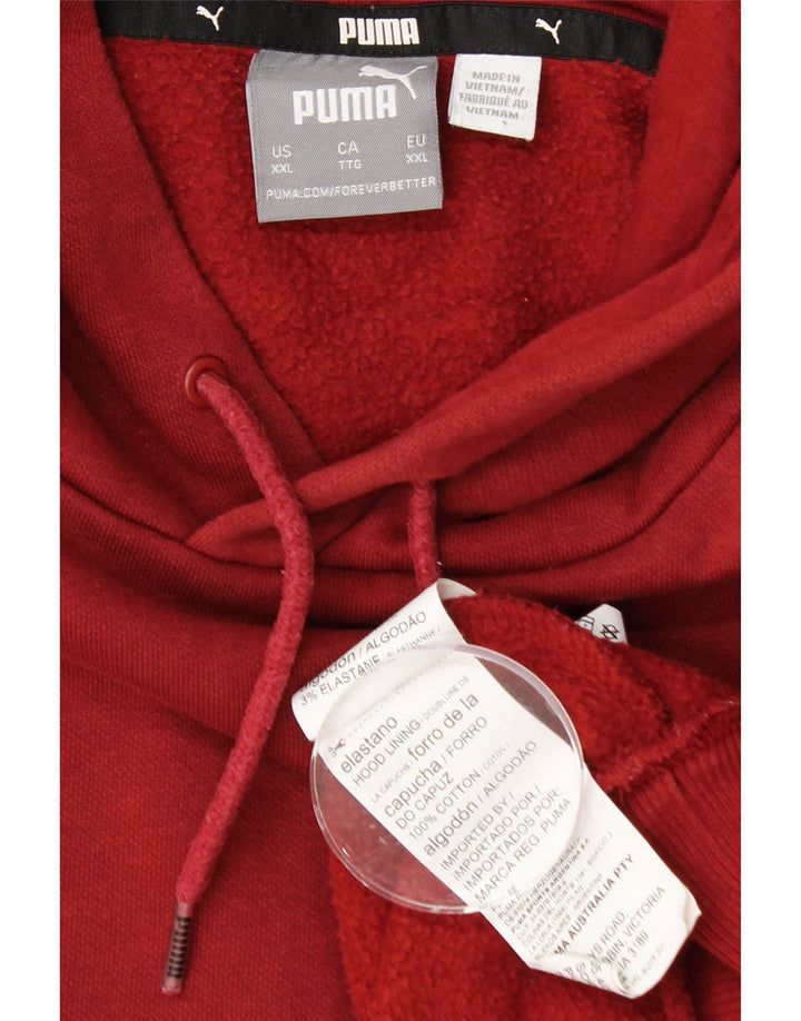 PUMA Herren Kapuzenpullover 2XL rote Baumwolle
