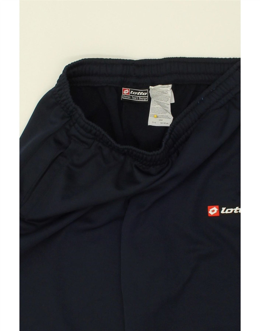 LOTTO Boys Tracksuit Trousers Joggers 11-12 Years Navy Blue Polyester Vintage Lotto and Second-Hand Lotto from Messina Hembry 