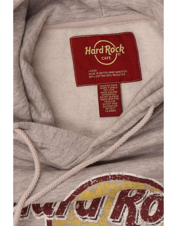 Hard Rock Cafe Herren-Kapuzenpullover „Amsterdam Graphic“, groß, grau, Polyester
