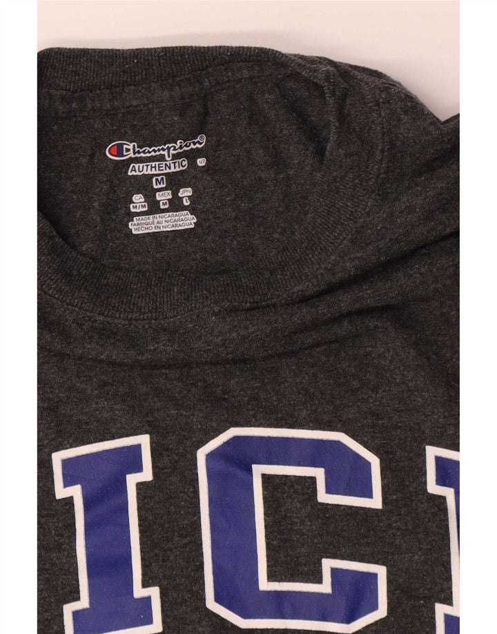 Champion Herren Rice University Grafik-T-Shirt-Oberteil aus mittelgrauer Baumwolle