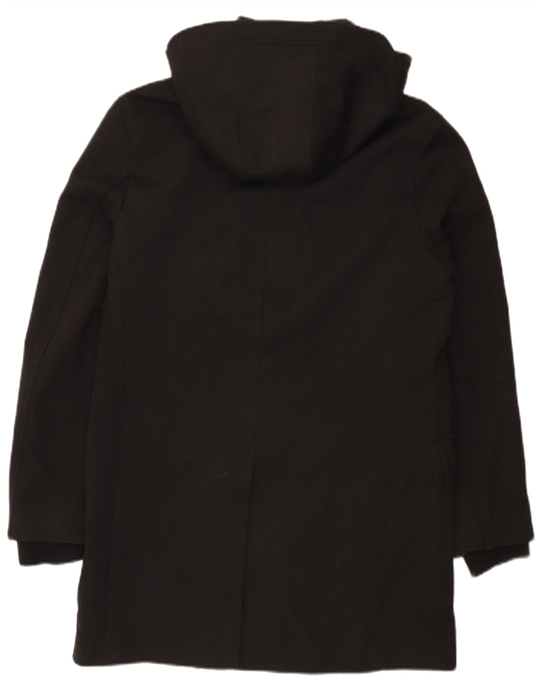 Zara Herren-Parka mit Kapuze, UK 38, Mittelschwarz, Polyester